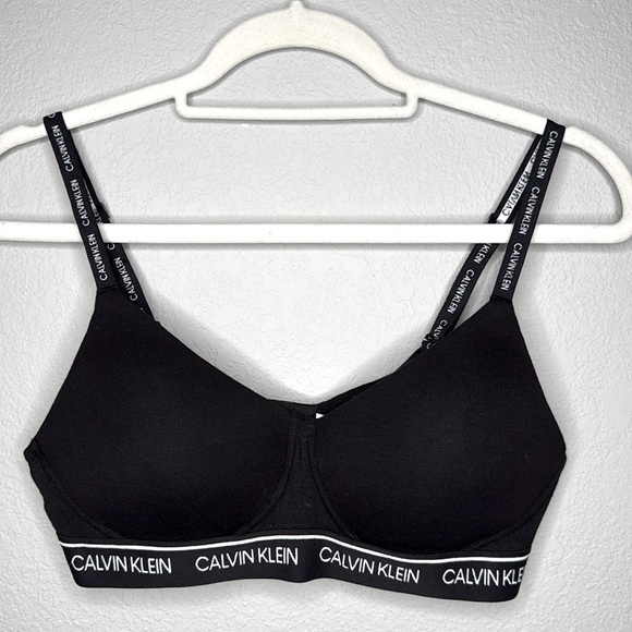 Calvin Klein Archive Logo Lined Bralette Size M - Picture 1 of 5